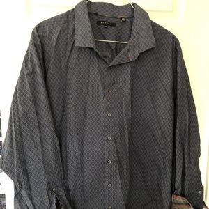 SYNRGY shirt Big Mens button front long sleeve